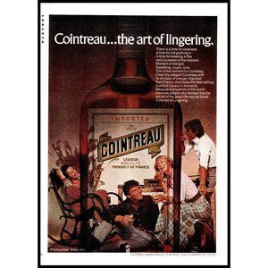 1975 Cointreau Liqueur Vintage Print Ad Friend Lingering Rocking Chair Wall Art